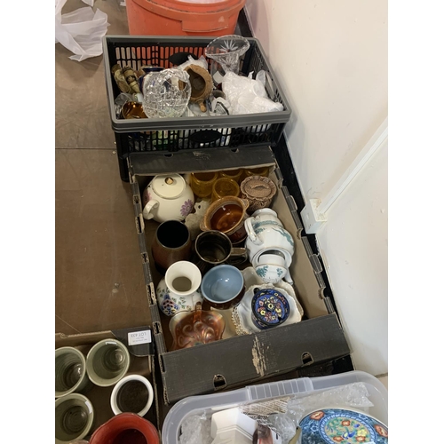 354 - Five boxes of various ceramics (Qty)