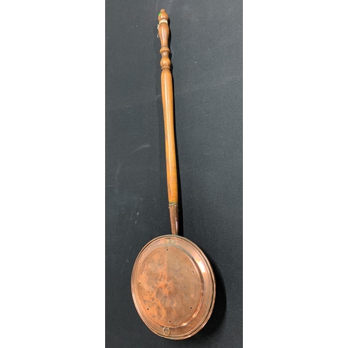 192 - Victorian copper warming pan