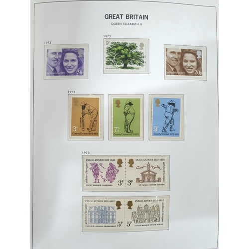 207 - Stanley Gibbons blue GB album containing QE II mint unmounted sets, 1971-1982