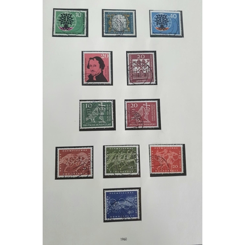 209 - Green album of used sets and mini-sheets, Germany 1951-1969 (Qty)