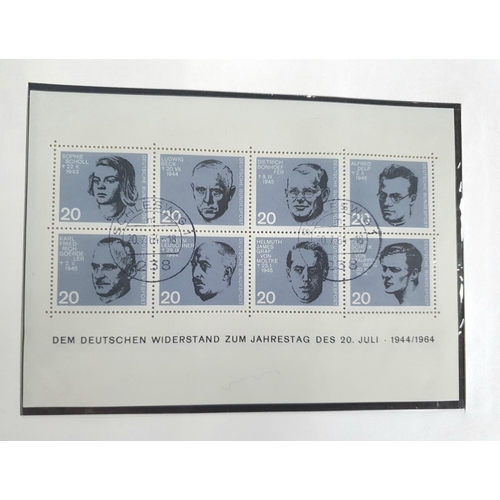 209 - Green album of used sets and mini-sheets, Germany 1951-1969 (Qty)