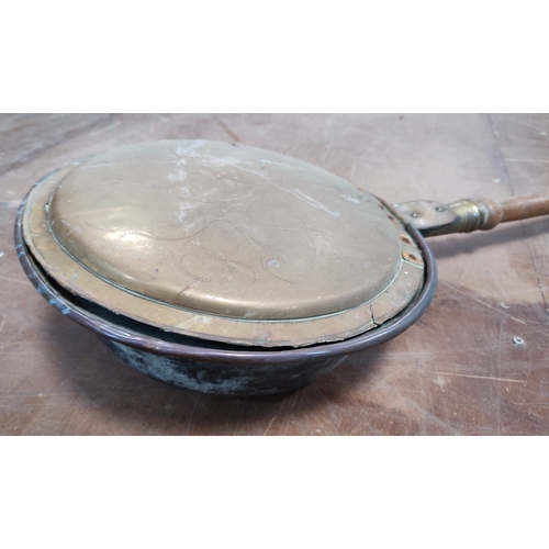 268 - Period Brass warming pan