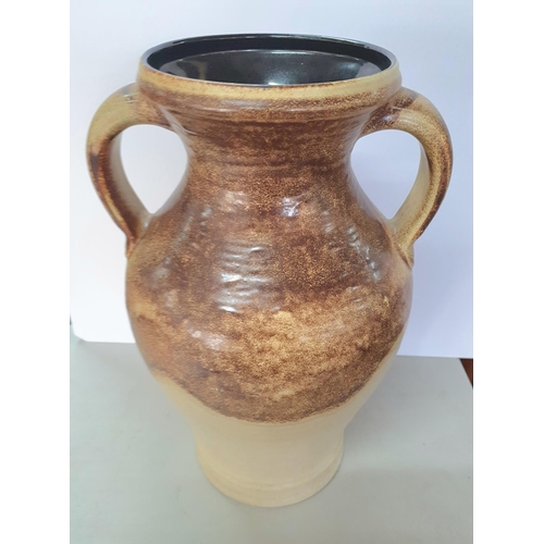 283 - 1970s two-handled West German over-sized floor vase,

40cm tall