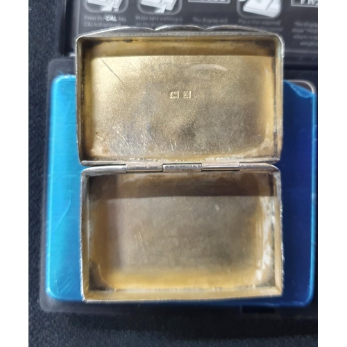 6 - English silver snuff box, marks rubbed,

36.8 grams