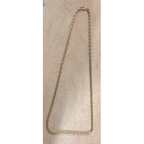 17 - 9ct yellow gold link chain,

15 grams              46cm long