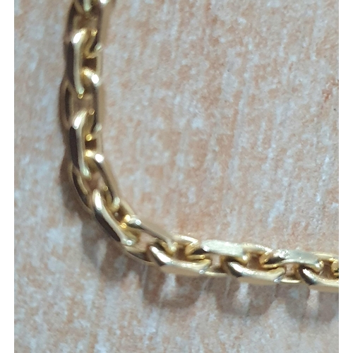 17 - 9ct yellow gold link chain,

15 grams              46cm long