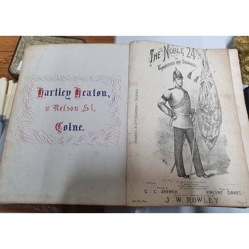 1058 - Howard & Co Sixpenny series song book, circa 1890 together with 4 other music books of that period (... 