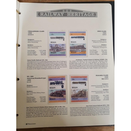 1173 - Railway Heritage stamp album, mainly Commonwealth, mint unmounted