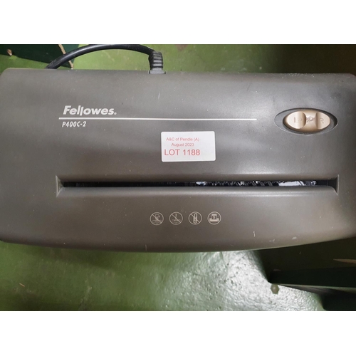 1188 - Fellowes electric paper shredder - in full working order