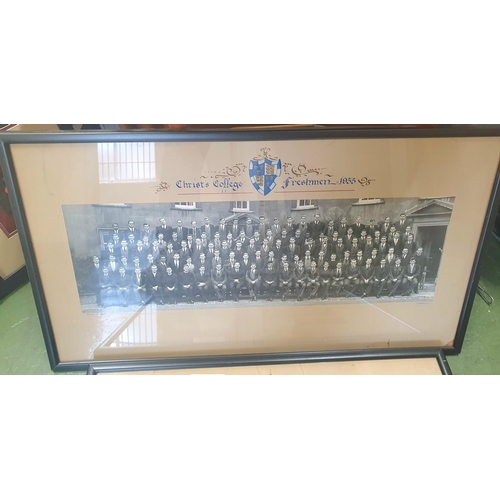 1225 - Two framed 1950s Cambridge University student photographs together with a rugby team photo of the sa... 