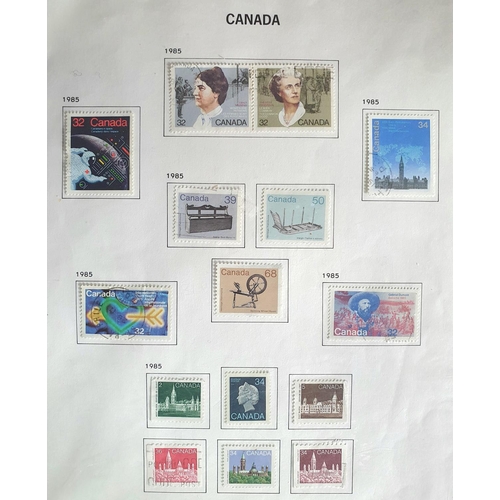 267 - Blue stock book Canada containing 1985 - 2015 Canada used and mint sets