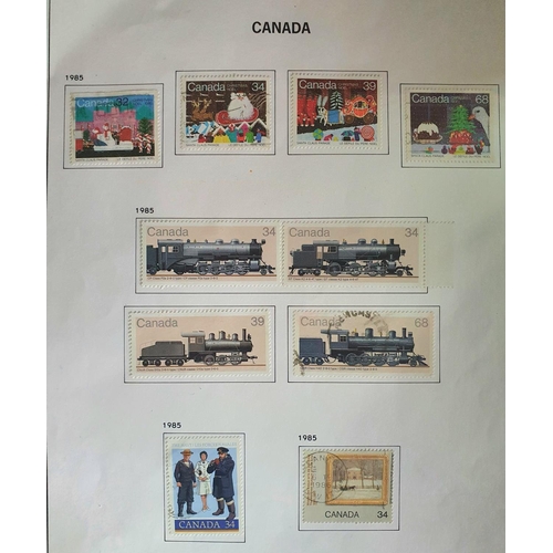 267 - Blue stock book Canada containing 1985 - 2015 Canada used and mint sets