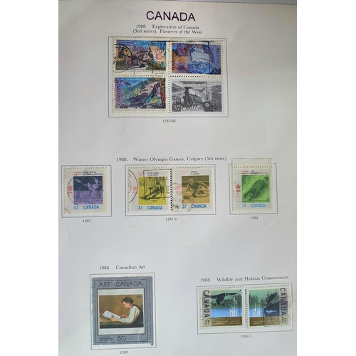 267 - Blue stock book Canada containing 1985 - 2015 Canada used and mint sets