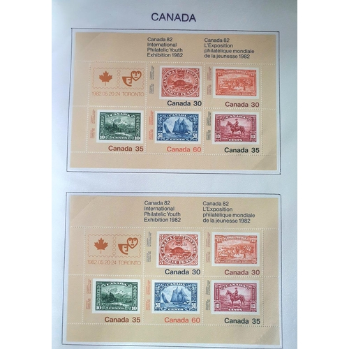 267 - Blue stock book Canada containing 1985 - 2015 Canada used and mint sets