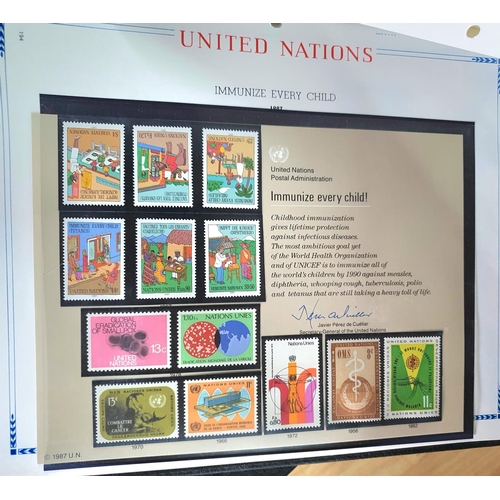 269 - United Nations stamps in 4 albums including mini sheets from 1950s -2000s