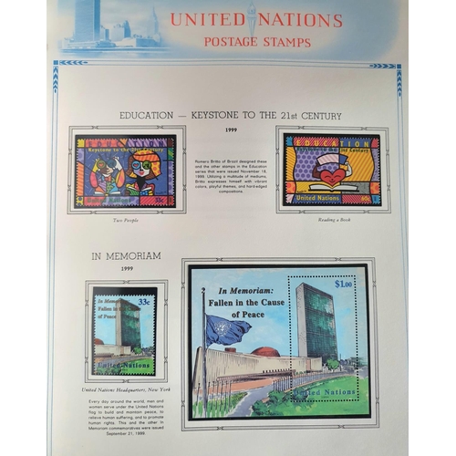 269 - United Nations stamps in 4 albums including mini sheets from 1950s -2000s