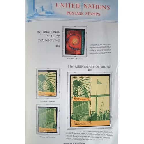 269 - United Nations stamps in 4 albums including mini sheets from 1950s -2000s