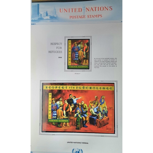 269 - United Nations stamps in 4 albums including mini sheets from 1950s -2000s