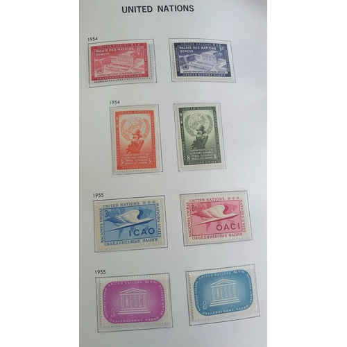 269 - United Nations stamps in 4 albums including mini sheets from 1950s -2000s