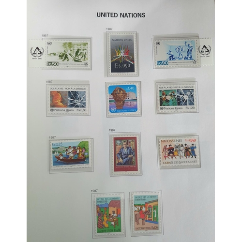 269 - United Nations stamps in 4 albums including mini sheets from 1950s -2000s