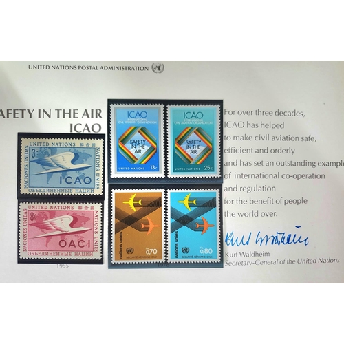 269 - United Nations stamps in 4 albums including mini sheets from 1950s -2000s