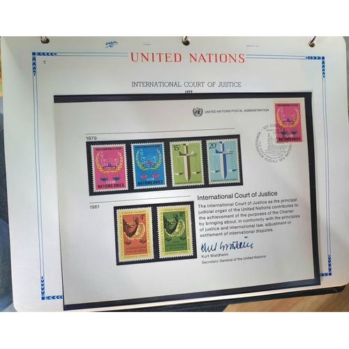 269 - United Nations stamps in 4 albums including mini sheets from 1950s -2000s