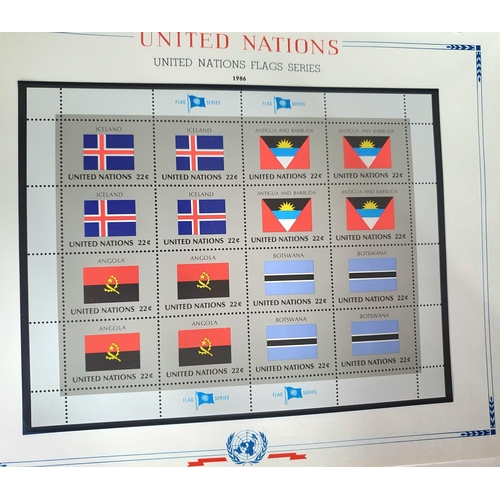 269 - United Nations stamps in 4 albums including mini sheets from 1950s -2000s