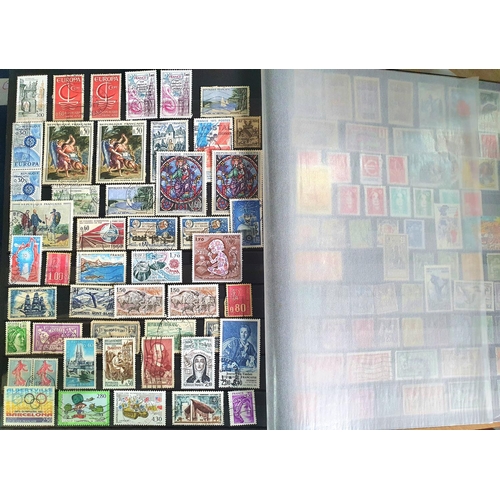 254 - 4 boxes GB FDC etc and 3 albums of world stamps (used and mint)