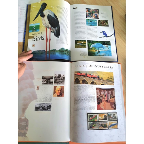 236 - Australian 1993 and 1997 yearbook together with British and Australian stamp album