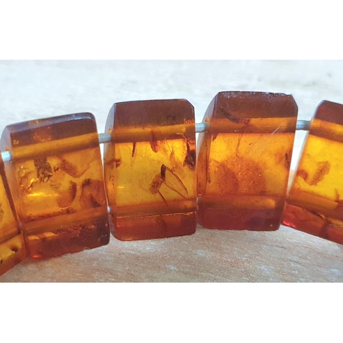 8 - Vintage wide Baltic amber bracelet