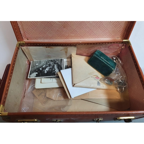 36 - pair of old brief cases, one full of different letters and photographs etc