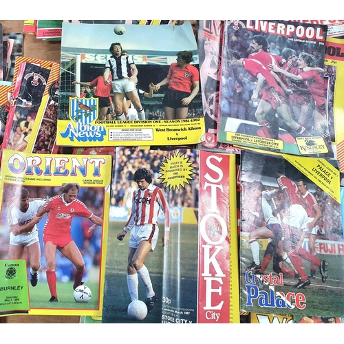 66 - Box of various Liverpool and other English clubs 1980s/90s football programmes (Qty)