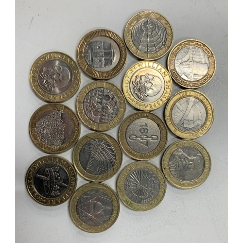 137 - Collection of £2 Coins With Rare Faces (14)