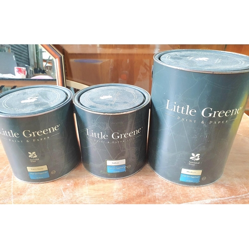 171 - Five tins including a 5L example of Little Greene, oil based paint, 12 litres in total, all unopened... 