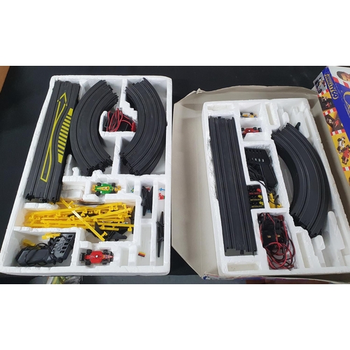 202 - Huge quantity of Scalectric track together with 2 complete Scalectric boxes with cars etc (Qty)