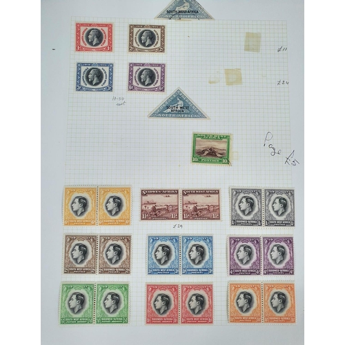 228 - Collection of South Africa late QV, many 1926-27 Definitive issues, SWA over-prints, blocks MU and U... 