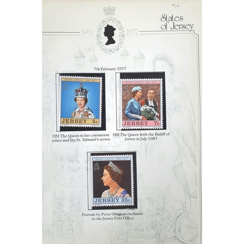 232 - Red QEII silver Jubilee 1952-1977 album commemorating her accession to the throne, commonwealth MU i... 