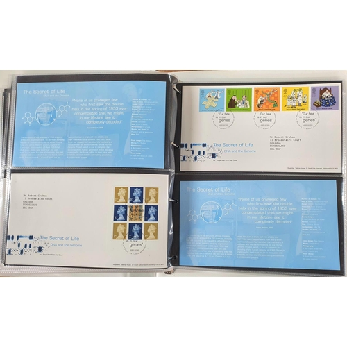 257 - Two albums containing QEII FDC 1989-1992 and 2002-2003 (Qty)