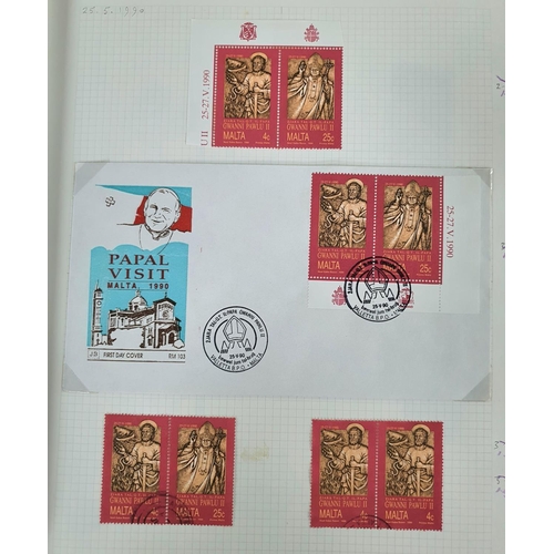 261 - Burgundy album of Malta QEII MU, MM, UU sets and FDCs 1989 to 1993 complete