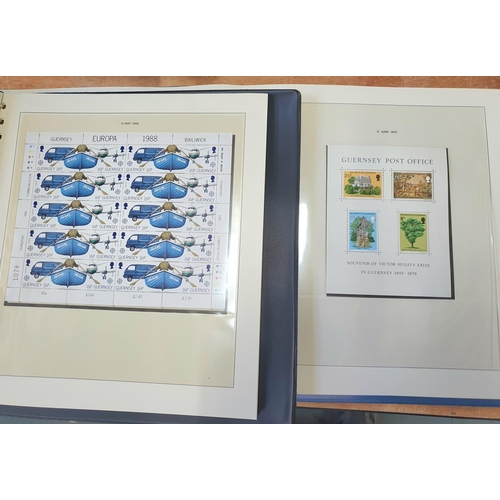 279 - Two stunning Guernsey  box albums containing 1969 to 1980s complete MU sets, many complete sheets et... 