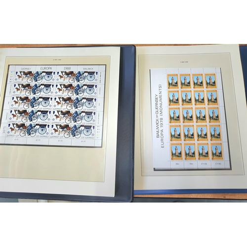 279 - Two stunning Guernsey  box albums containing 1969 to 1980s complete MU sets, many complete sheets et... 