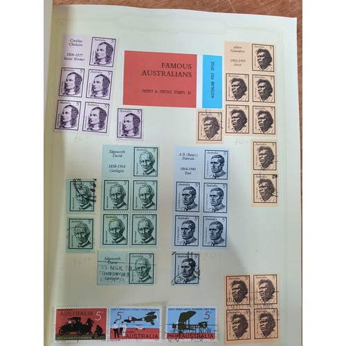 288 - Red album of world stamps beginning with A QV to QEII commonwealth including many Australia (hundred... 