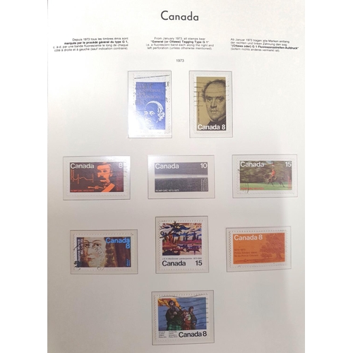 294 - Boxed red Canada album containing mint and used Canada sets and mini-sheets 1979-1992