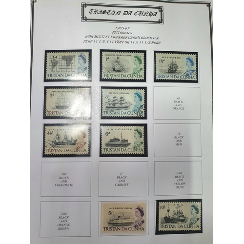 244 - Blue album of Tristan de Cunha mainly QEII 1954 to 2008 mint unmounted sets and mini-sheets, incompl... 