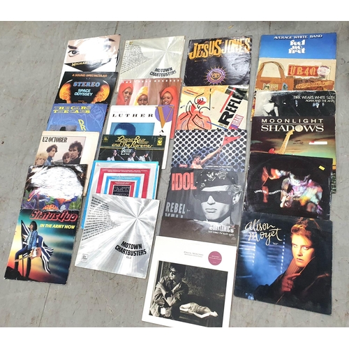 308 - Collection of mainly 1970s and 1980s LPs to include the Bee Gees, U2, Motown, The Cars, UB40 etc (Qt... 