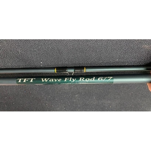 326 - TFT Wave Fly Rod 6/7 With Black Demon Reel And 2 Boxes Of Flies