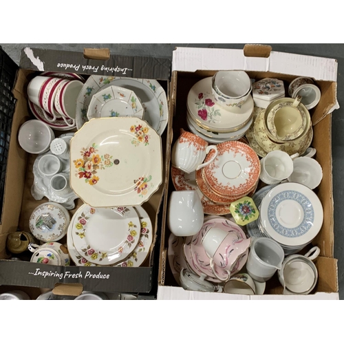 387 - 4 Boxes Of Ceramics Including Teapots