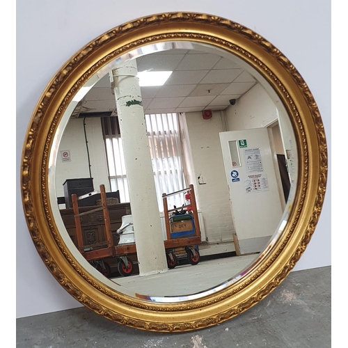 46 - Circular bevel edged wall mirror