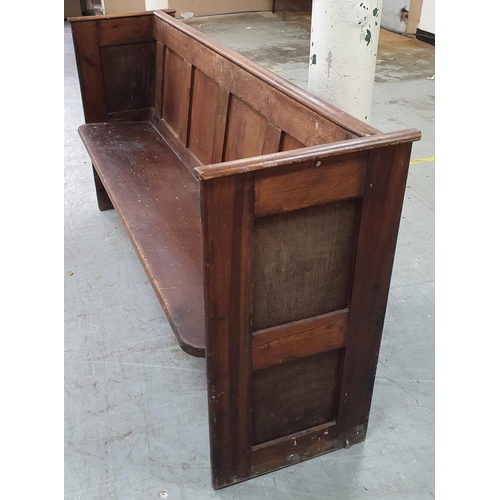 404 - Antique Oak straight back church pew