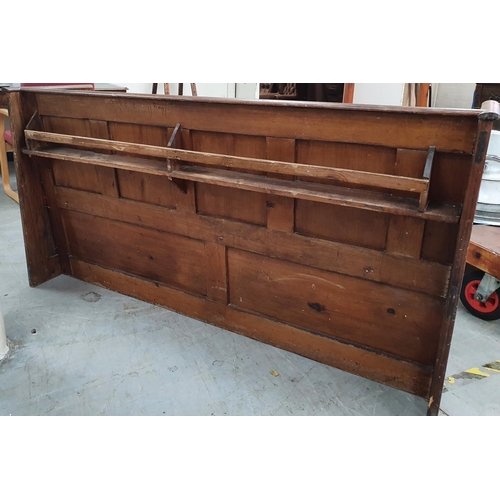 404 - Antique Oak straight back church pew